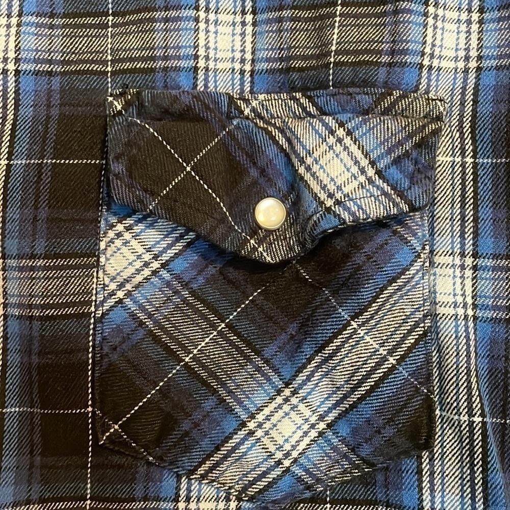 Wrangler vintage Wrancher pearl snap flannel shirt size medium - Picture 3 of 9